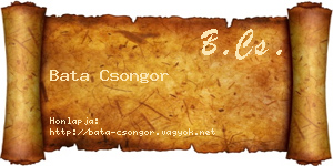 Bata Csongor névjegykártya
