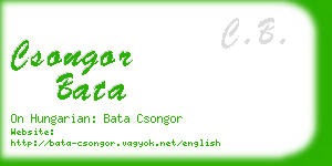 csongor bata business card